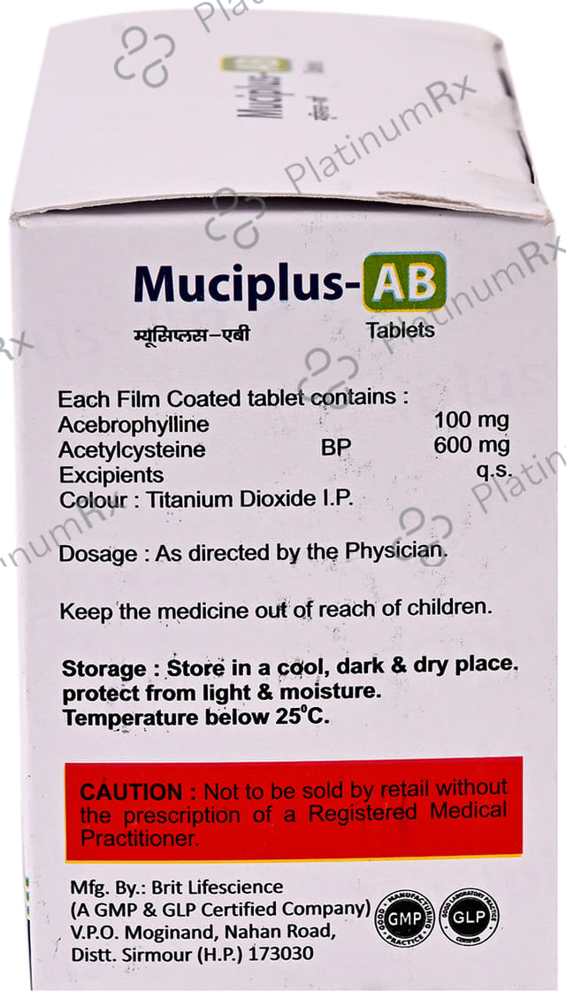 Muciplus 100/600mg AB Tablet 10s