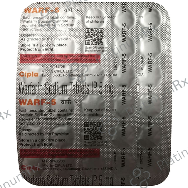 Warf 5mg Tablet 30s