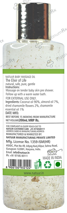 Natuur Chamomile Baby Massage Oil