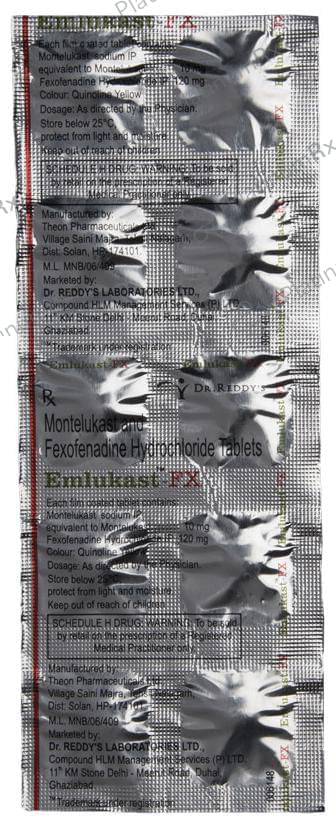 Emlukast FX 120/10mg Tablet 10s