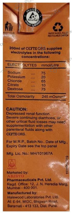 Olyte ORS Orange Flavour Liquid 200ml