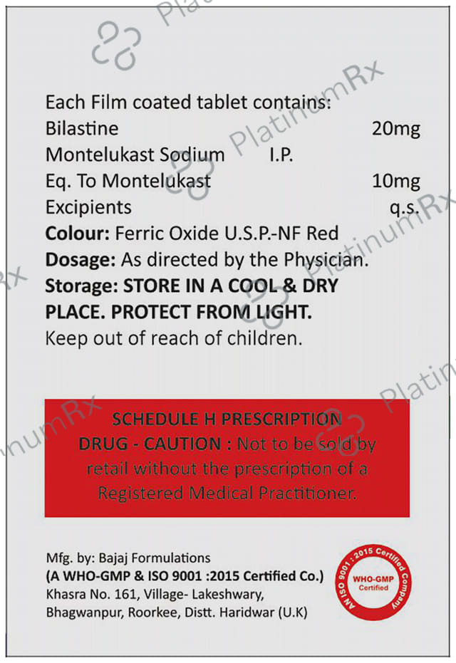 Bilasper M 20/10mg Tablet 10s