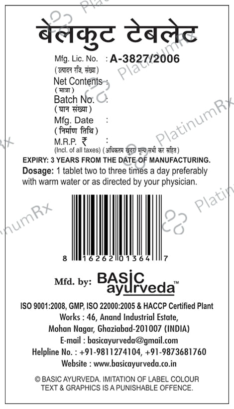 Basic Ayurveda Belkut Tablet