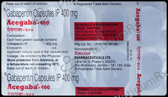 Acegaba 400mg Capsule 10s