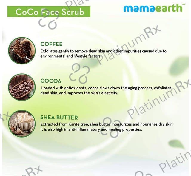 Mamaearth Coco Face Scrub - Paraben & SLS-Free - For All Skin Types