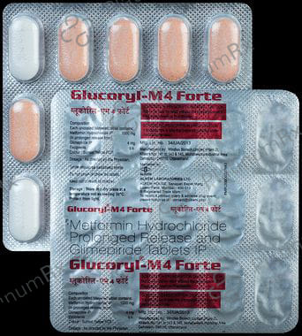 Glucoryl M4 Forte 4/1000mg Tablet PR 15s