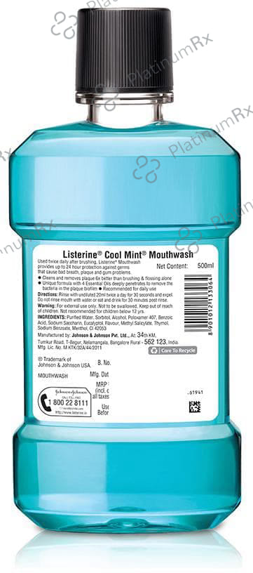 Listerine Cool Mint Mouth Wash 500ml