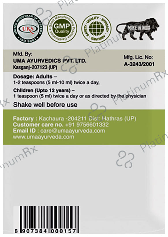 Uma Ayurveda Amlapittashamak Syrup