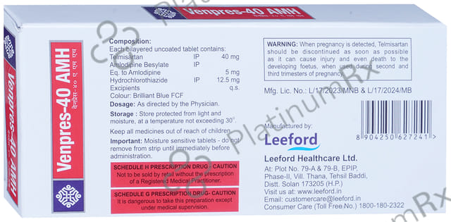 Venpres AMH 40/5/12.5mg Tablet 10s