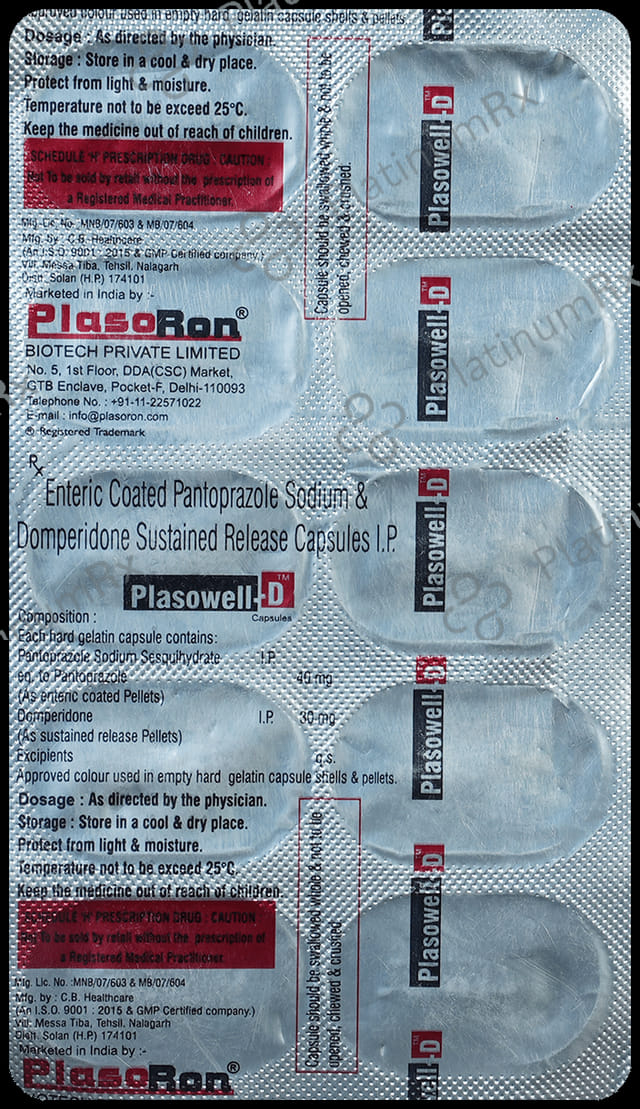 Plasowell D 30/40mg Capsule SR 10s