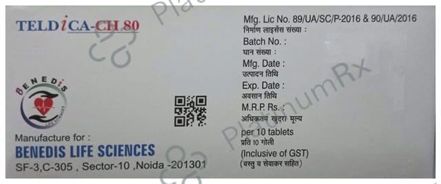 Teldica CH 80mg/12.5mg Tablet