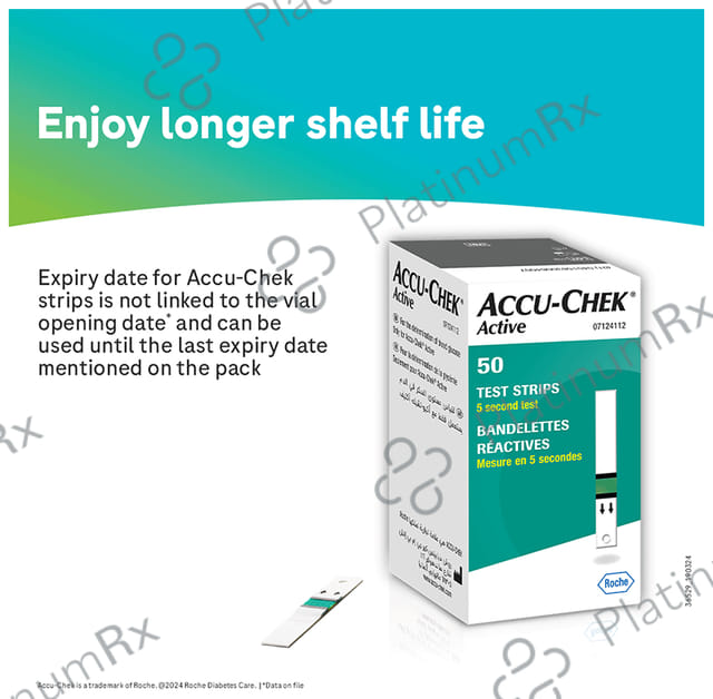 Accu Chek Active Blood Glucose Monitoring System 10s Test Strips Free Kit 1s