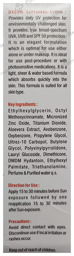 UVcote Sunscreen SPF 50+ Lotion 100gm