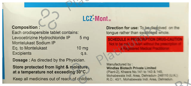 LCZ Mont OD 5/10mg Tablet 10s