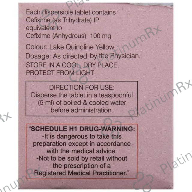 Cefolac DT 100mg Tablet 10s