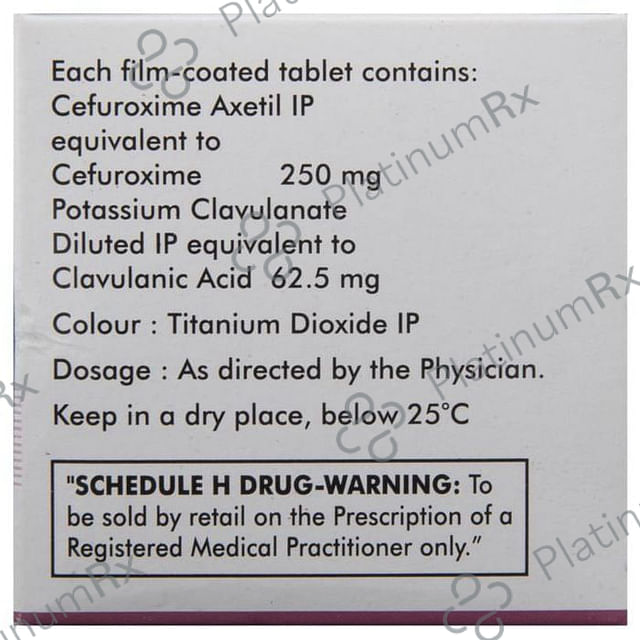 Pulmocef CV 250/62.50mg Tablet 10s