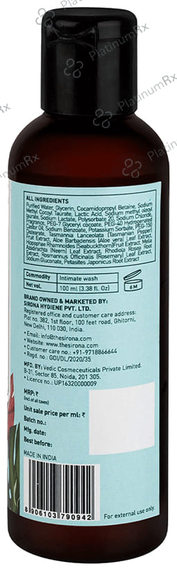 Sirona Refreshing Intimate Wash 100 ml