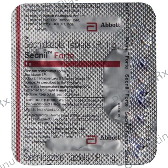Secnil Forte 1000mg Tablet 2s
