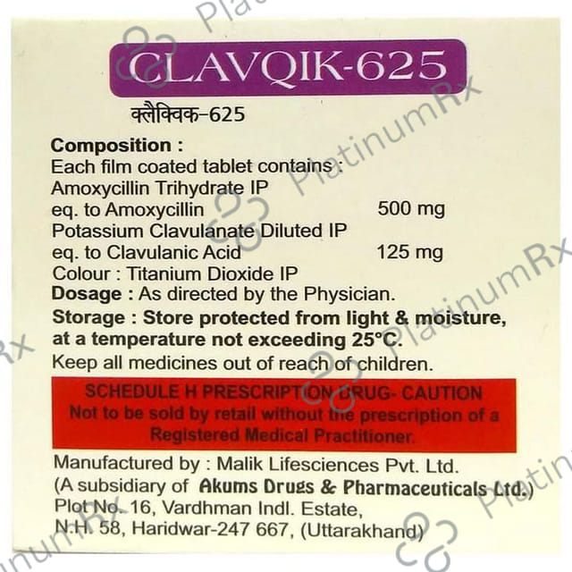 Clavqik 625 Tablet