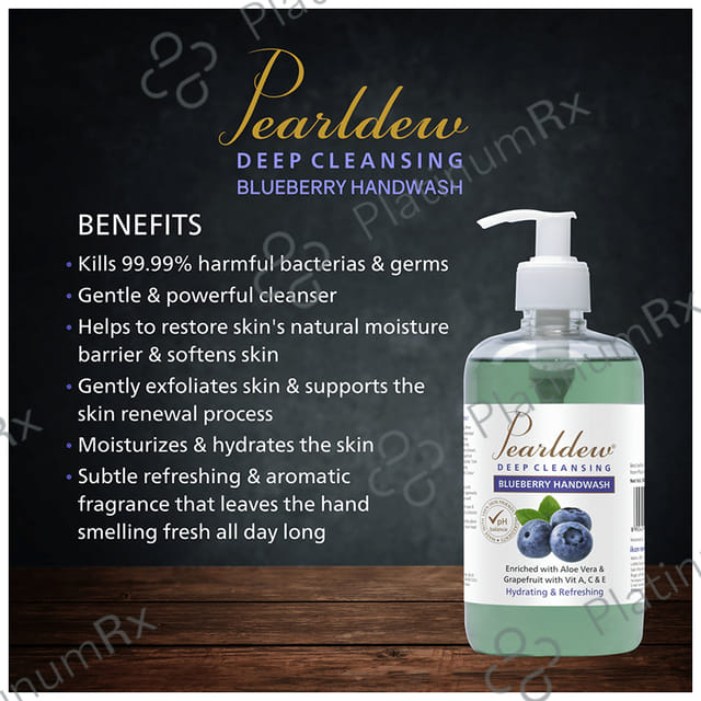 Pearldew Deep Cleansing Blueberry Handwash (500ml Each) 1 Bottle
