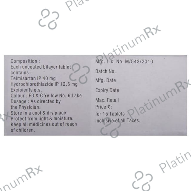 Telsar H 40/12.5mg Tablet 15s