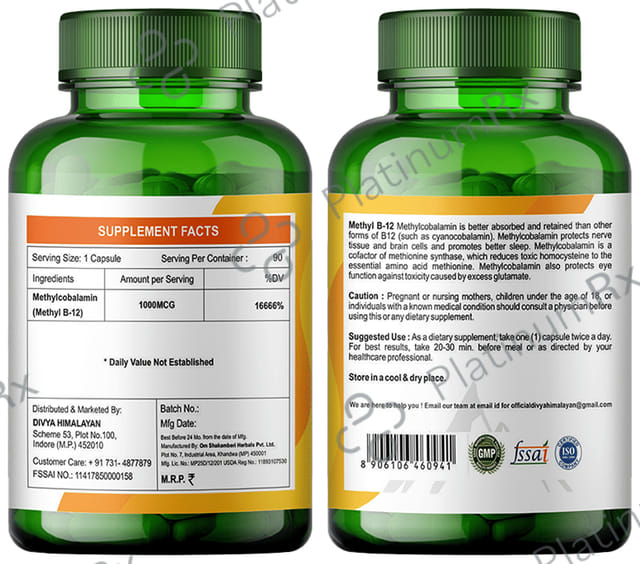 Divya Himalayan Methyl B 12 Capsule 60s