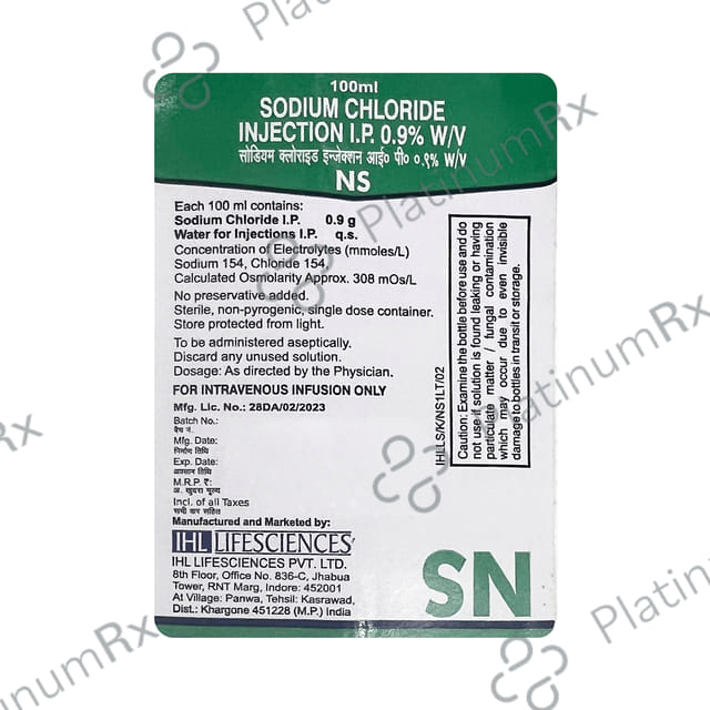 NS 0.9% Injection 100ml (Alkem)