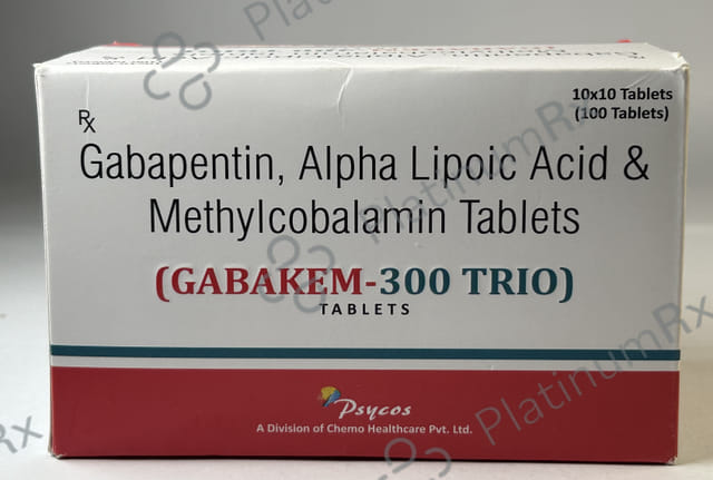 Gabakem Trio 300mg Tablet 10s