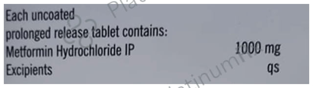 Metform 1000mg Tablet SR 10s