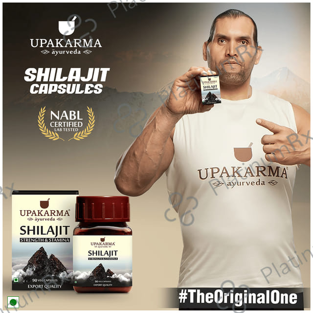 Upakarma Ayurveda Shilajit 300mg Veg Capsule