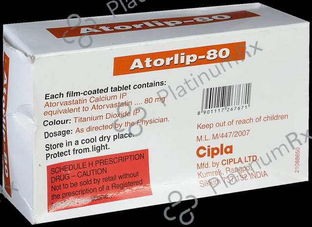Atorlip 80mg Tablet 10s
