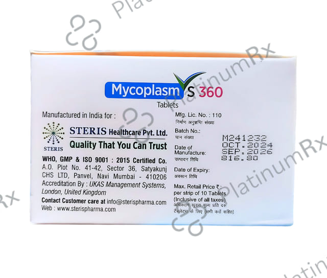 Mycoplasm S 360mg Tablet DR 10s
