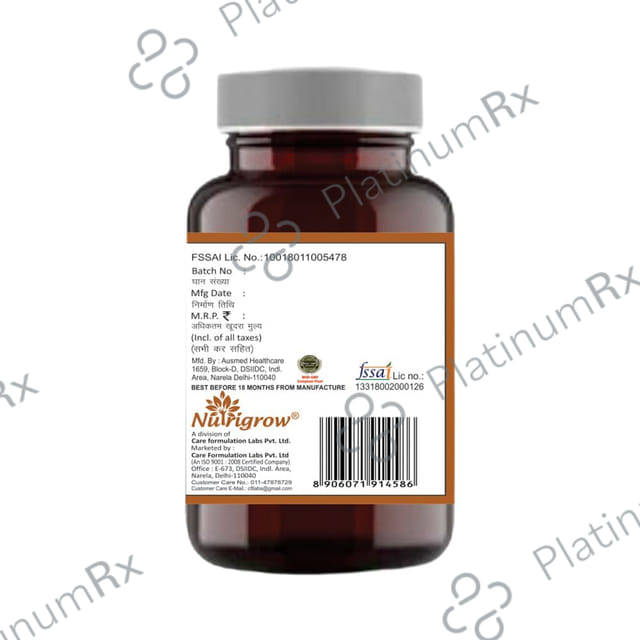 Nutrigrow Ginger Veg Capsule (60 Each) 1 Bottle
