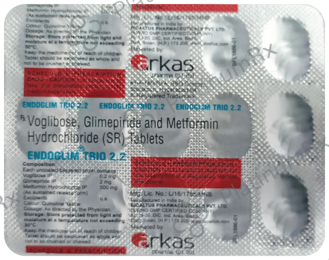Endoglim Trio 2.2mg Tablet SR 15 Tablet SR