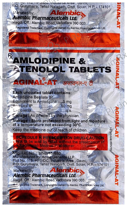 Aginal AT 5/50mg Tablet 15s