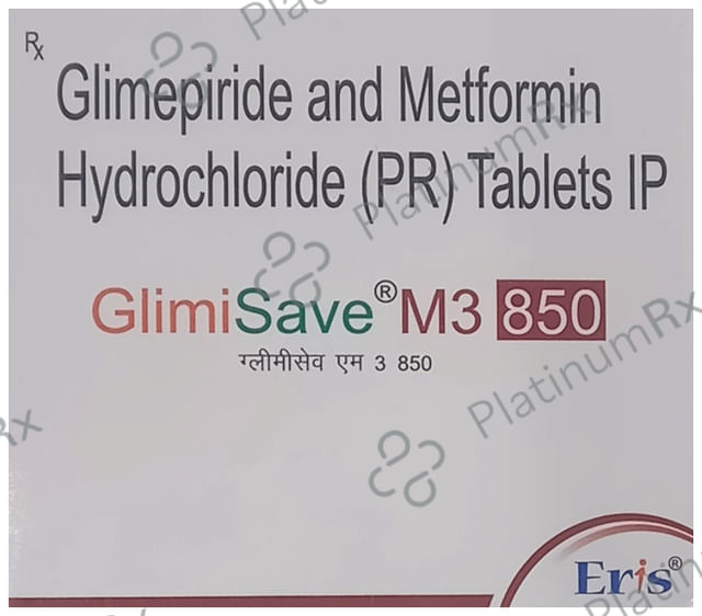 Glimisave M3 850mg Tablet PR 15s