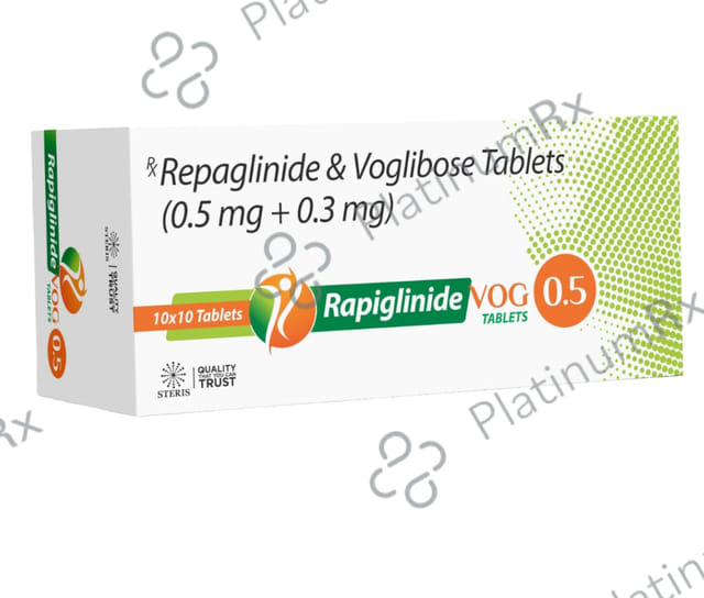 Rapiglinide Vog 0.5/0.3mg Tablet 10s