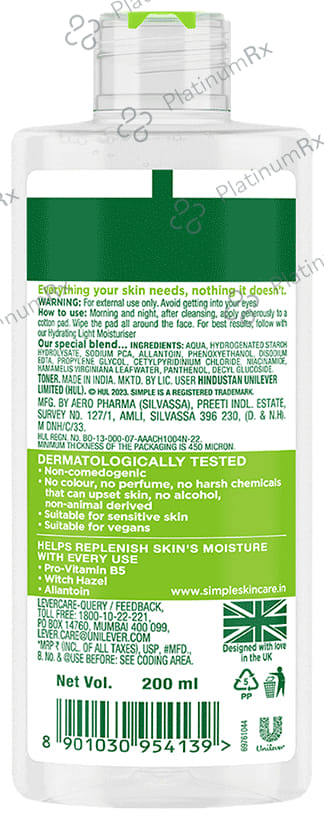 Simple Soothing Facing Toner