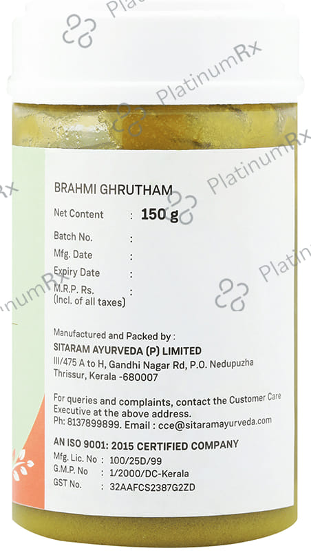 Sitaram Ayurveda Brahmi Ghrutham