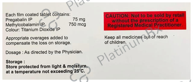 Pregalyf M 750mcg/75mg Tablet