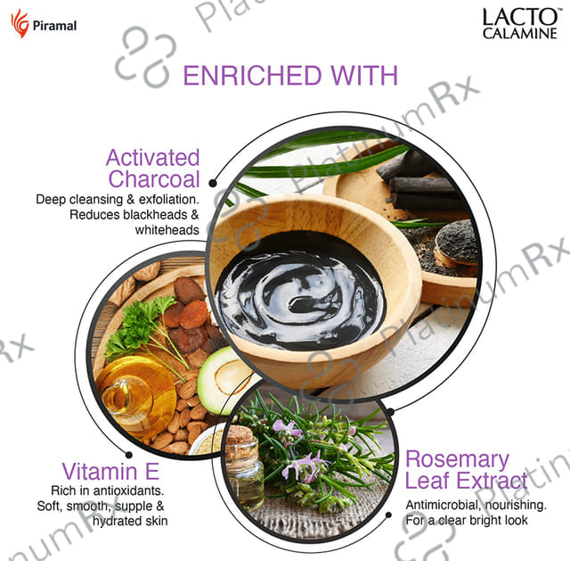 Lacto Calamine Peel Off Mask with Activated Charcoal and Vitamin E Mask 60gm