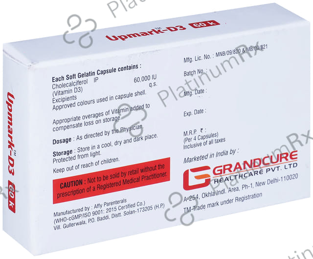 Upmark-D3 60K Soft Gelatin Capsule