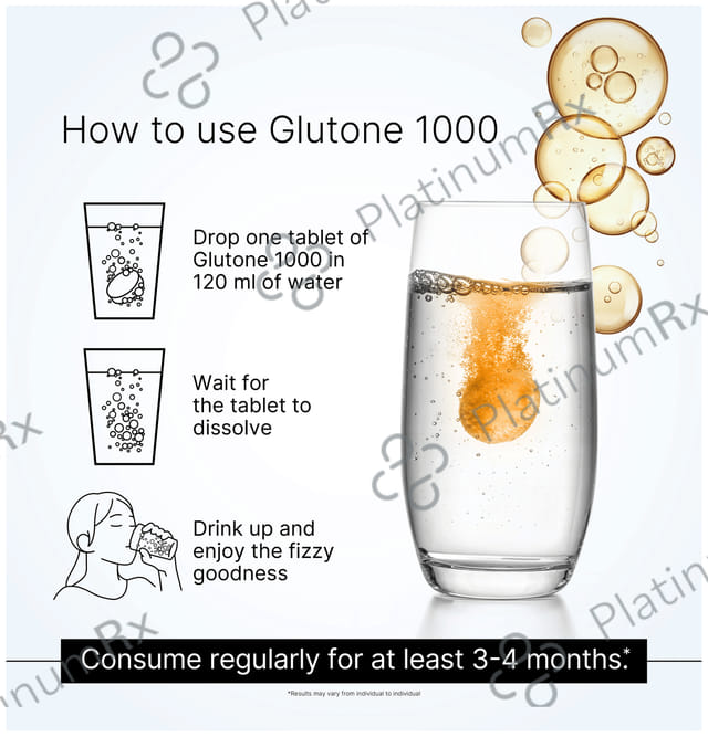 Glutone 1000(15 Effervescent Tablets Each) 1 Bottle