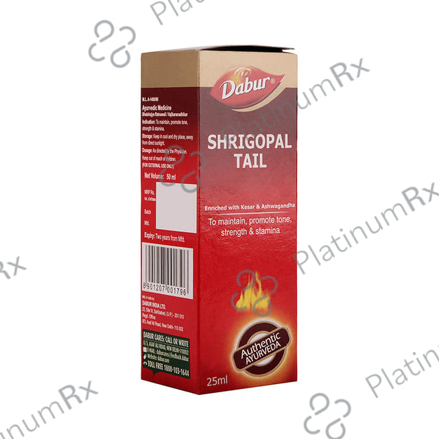 Dabur Shrigopal Tail - For Strength & Stamina 25 ml