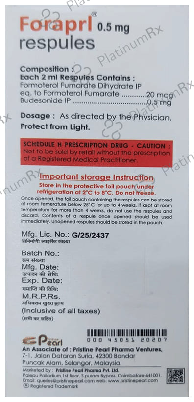Foraprl 500/20mcg Respules 5X2ml