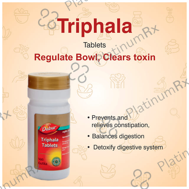 Dabur Triphala Tablet - Supports Digestive Health & Bowel Movements