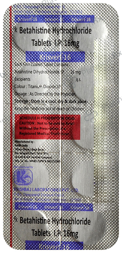 Krisvert 16mg Tablet