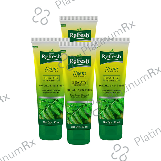 Refresh Neem Face Wash (50ml Each) 4 Tubes