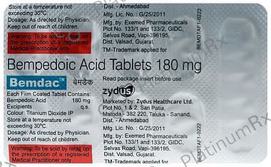 Bemdac 180mg Tablet 10s