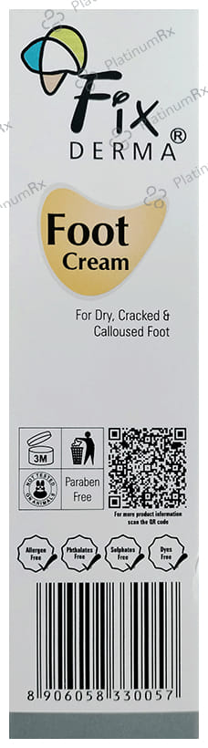 Fixderma Foot Cream - For Dry, Cracked or Calloused Foot Skin 60 gm